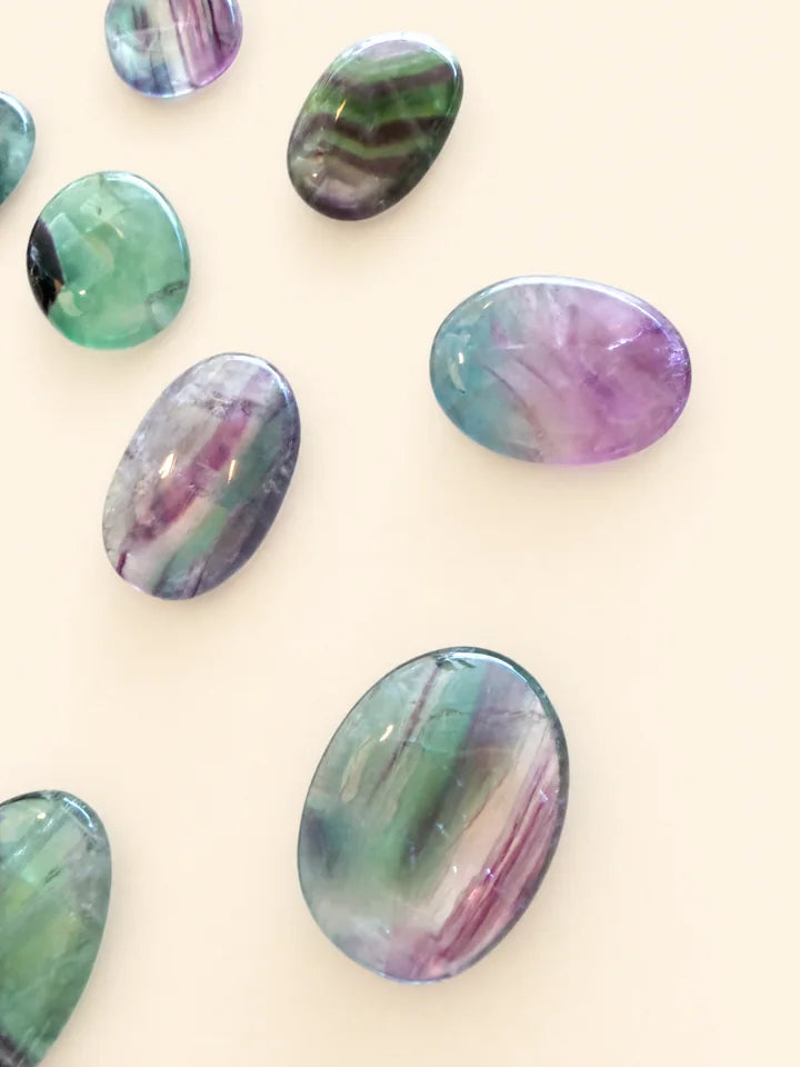 Fluorite Arcobaleno Burattata Piatta