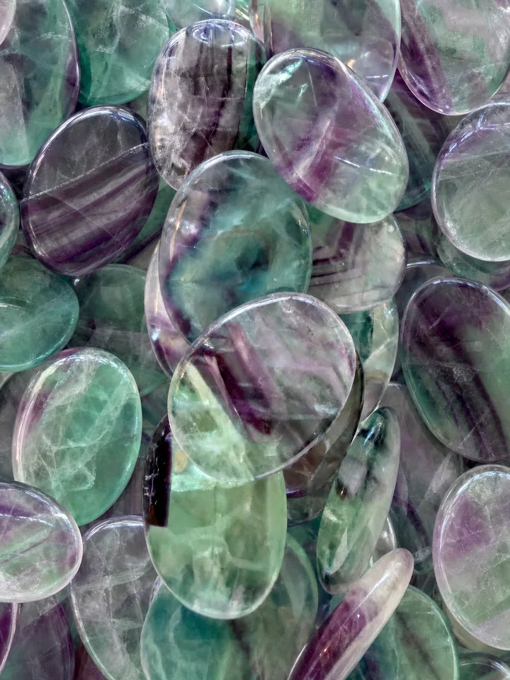 Fluorite Arcobaleno Burattata Piatta