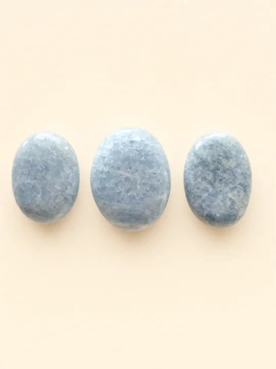 Calcite Blu Palm Stone