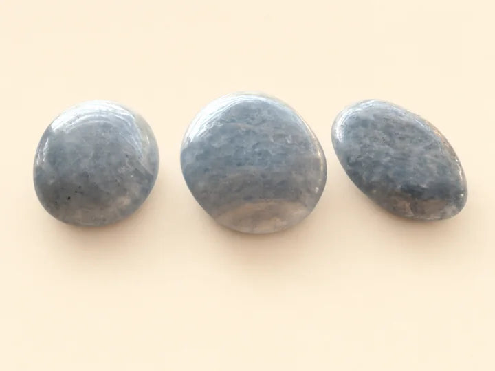 Calcite Blu Palm Stone