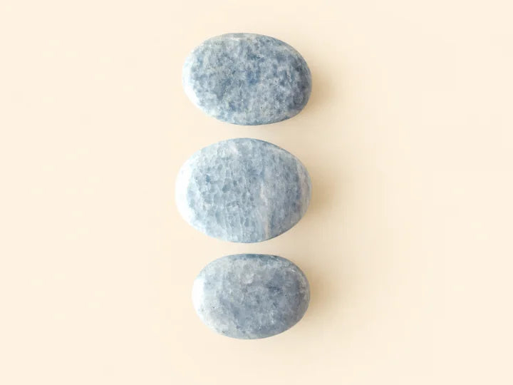 Calcite Blu Palm Stone