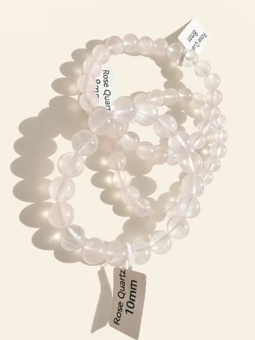Bracciale Quarzo Rosa 8mm