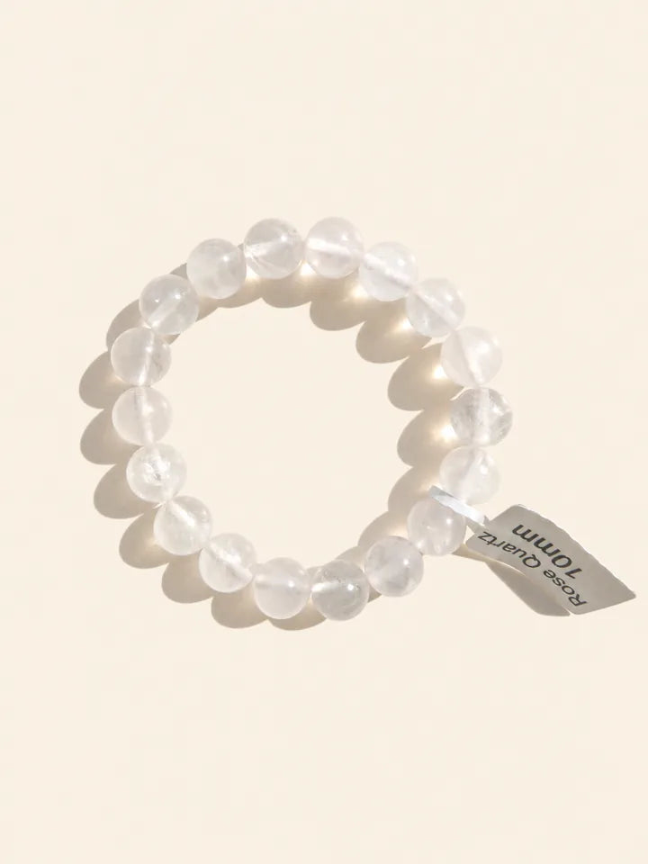Bracciale Quarzo Rosa 8mm