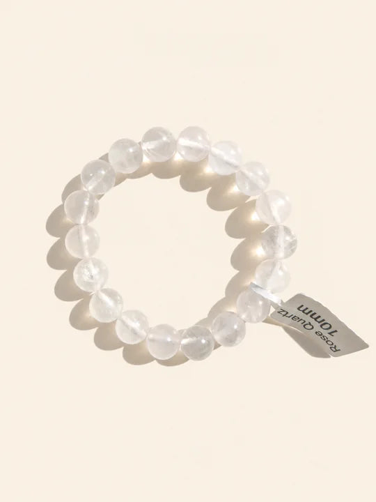 Bracciale Quarzo Rosa 10mm